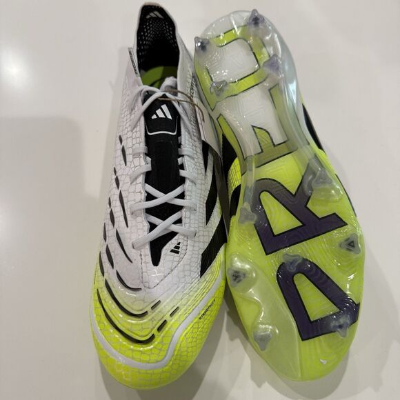 Adidas Predator Elite FG Soccer Cleats JI1082 White Lucid Lemon Men Sz 9 NWT main image 4